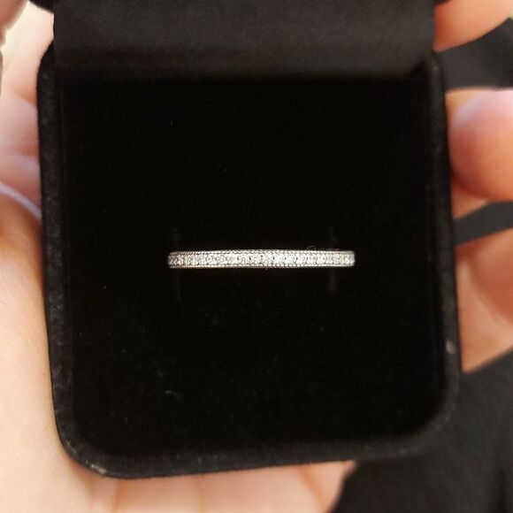 925 Sterling Silver Oxidized Hearts Ring - Picture 5 of 8